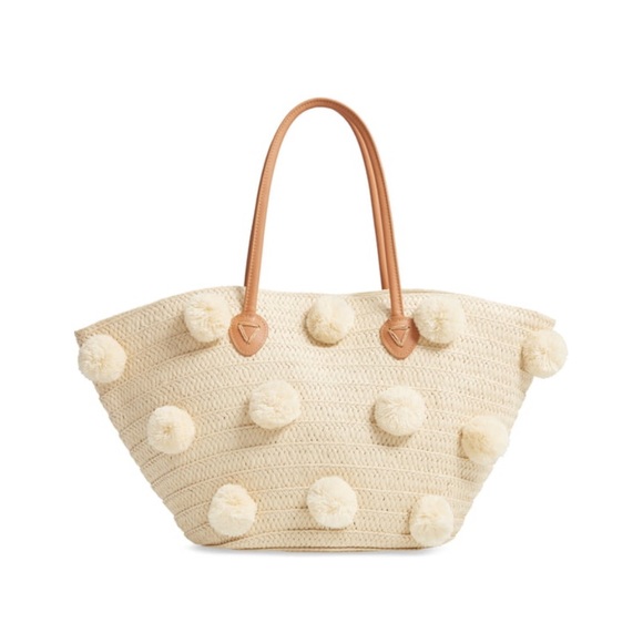 shiraleah pom pom tote